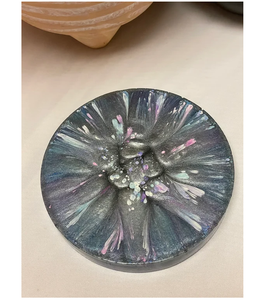 Dessous de verre élégants en résine avec motifs floraux pour la décoration du printemps et de l'été Produits d'artisanat naturels - Product Image 5