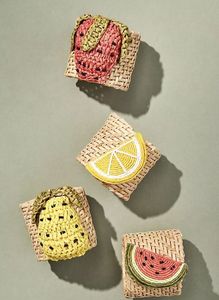 Vente en gros pas cher Anneau de serviette en rotin pour décoration de table avec strass et bling Anneau à boucle pour serviette de table - Product Image 5