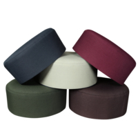 Gorro Islámico Premium Jamal Kufi para Namaz, con Logotipo Personalizado, Transpirable, Ligero, de Poliéster y Algodón, Diseño Liso, Varios Colores y Tallas, Primavera