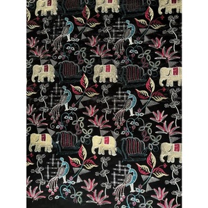 Top Demanded 9000 Embroidered <b>Velvet</b> Fabric Anti-Static Medium Weight for Bridal Wear Evening Gowns Home Decor Available Good - Product Image 1