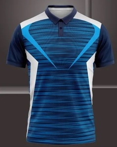 Nouveauté 2023 Polyester Soft Feeling Top Mans T-Shirt personnalisé Tarifs de gros Personnaliser T-shirts pour hommes en couleur bleue - Product Image 1