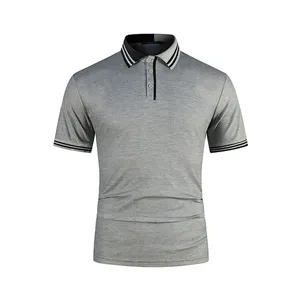 Venta al por mayor de polos de hombre personalizados Jersey de algodón logotipo bordado personalizado polos de hombre de algodón de talla grande Polo de hombre - Product Image 3