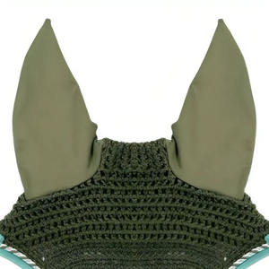 Nouveau style cheval oreille bonnet mouche voile cheval mouche voile avec Logo personnalisé confortable tissu oreille bonnet pour chevaux Fly Veil - Product Image 6