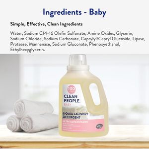 Clean People Eco-Friendly Baby-Safe <b>Liquid</b> Laundry Detergent Fragrance-Free, 200 Loads - Product Image 2