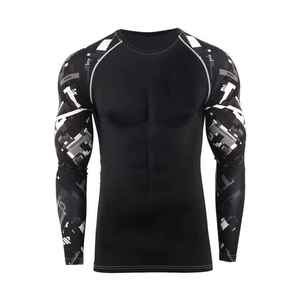 Custom Rash Guard manga larga de secado rápido protección Uv para hombres mujeres gimnasio Fitness entrenamiento surf natación al por mayor - Product Image 4