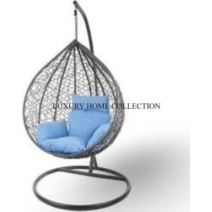 Columpios de ratán y metal de diseño ergonómico para patios al aire libre con asientos cómodos y detalles elegantes para espacios modernos - Product Image 2