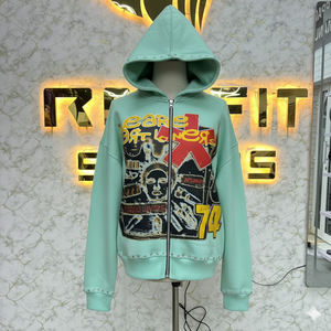 Prefect Cutting Diseño personalizado más demandado Sudadera con capucha con cremallera Impreso hecho en fábrica precio barato sudaderas con capucha para hombres - Product Image 1