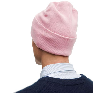 Gorro de invierno de lana Merino Unisex de tendencia superior Gorro de punto personalizable con estampado de hojaldre y gorro jacquard con logotipo personalizado - Product Image 6