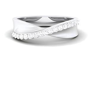 Bague en or massif 14K avec diamant naturel véritable certifié IGI Bijoux en solitaire élégant pour hommes et femmes - Product Image 2