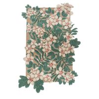 Tapis Shahkar PMA-01 Blanc Moderne de Designer en Laine et Soie, Tufté à la Main, Bouclé/Coupe Bouclée, Doux, Antimicrobien, Adapté aux Animaux Domestiques, Lavable