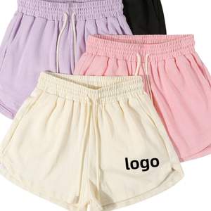 Shorts de sport pour femmes en lavande avec taille élastique et cordon de serrage, tissu doux, course à pied, gym, fitness, décontracté, vêtements d'été - Product Image 6