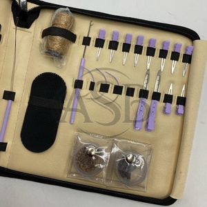 Alicates para extensión de cabello de lavanda púrpura, venta al por mayor de acero inoxidable, Kit de herramientas para extensión de cabello de trama y microperlas con cuentas de hilos - Product Image 3