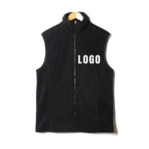 Logo personnalisé pour hommes gilet polaire Slim Fit respirant polaire sans manches veste fermeture éclair complète chasse en plein air polaire gilet pour hommes - Product Image 5