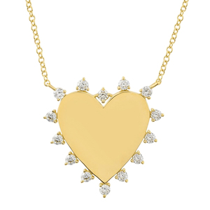 Colgante de Corazón con Diamantes, Elegante Amuleto para Mujer - Product Image 1