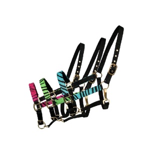 Collier de tête de cheval de selle anglaise en Nylon de haute qualité nouveau licou en cuir imprimé zèbre couleurs de haute couture-disponible pour la vente en gros - Product Image 3