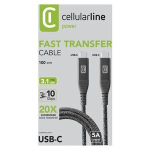 สาย USB C FAST TRANSFER 3.1 100W สีเทา 1 ม. USBDATA31C2CTAB1MK - Product Image 2