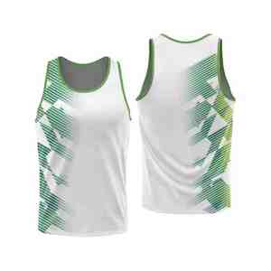 Camiseta sin mangas de entrenamiento de verano transpirable y ligera para hombre, tejido de punto elástico personalizado para deportes - Product Image 4