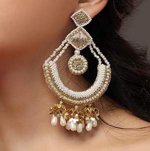 Heart Beads <b>Mirror</b> And Glass Drops Hand Custom Multi <b>Beaded</b> Earrings Women Festive Party Jewelry Best Price <b>Beaded</b> Earrings - Product Image 6