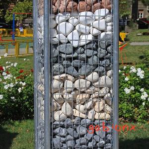 เสาหินแกบเบี่ยนเชื่อมรั้วตาข่ายลวดเชื่อมติดผนังเกเบียงแนวรั้ว - Product Image 5