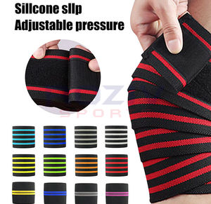 Sangles de coude de sport en coton de haute qualité, logo personnalisable, épaisses, respirantes, soulagement de la douleur, soutien pour la musculation unisexe - Product Image 2