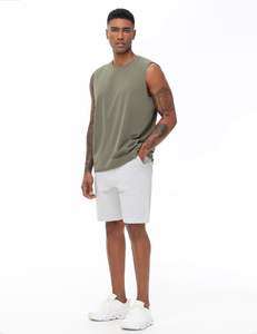 Pantalones Cortos de Salón para Hombre, Casuales, Esenciales, Corte Holgado, Transpirables, 100% Algodón, Antiarrugas, Resistentes al Viento, Cintura Elástica, Ropa de Dormir - Product Image 4