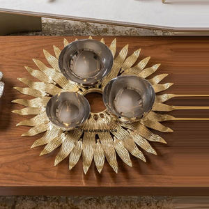 Bol décoratif en bois de métal en laiton fabriqué à la main Design unique pièce maîtresse de maison moderne bol d'art en métal élégant - Product Image 6