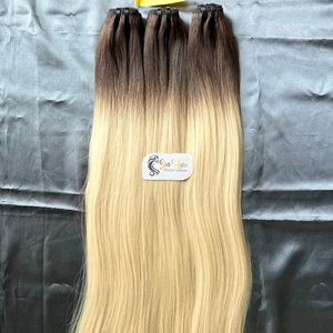 Extensiones de Cabello Humano Vietnamita con Alineación de Cutículas, Cabello Humano Virgen, Color Rubio Degradado Personalizado de Sun Hair Company - Product Image 2