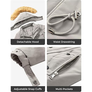Chaqueta Acolchada Holgada de Invierno para Mujer, Tejida, Transpirable, de Secado Rápido, con Cuello Alto y Capucha, Gruesa, Cálida, Estilo Urbano - Product Image 5