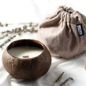Luxury Modern <b>Candle</b> Jars Coconut Shell Bowl Scented <b>Candles</b> Private Label Luxury Gift Box Set - Product Image 4