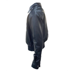 Veste de motard classique pour hommes personnalisée veste de motard en cuir PU avec logo brodé - Product Image 3