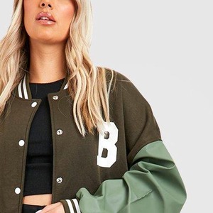 Women's Custom Logo Breathable High Quality Varsity Jacket with Detachable <b>Collar</b> and Fur Lining Polyester/Cotton Shell - Product Image 5