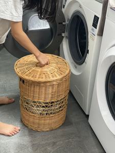 New design <b>rattan</b> <b>basket</b> Stylish Water Hyacinth Seagrass <b>Rattan</b> <b>LAUNDRY</b> STORAGE <b>BASKET</b> Wholesale Flexible <b>Rattan</b> Tray - Product Image 4