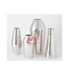Jarrón de metal de aluminio martillado hecho a mano, jarrón moderno para mesa, jarrón de aluminio martillado hecho a mano - Product Image 1