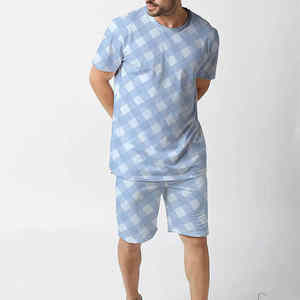 ชุดกีฬาลำลองสำหรับผู้ชายชุดเสื้อยืดและกางเกงขาสั้นสำหรับฤดูร้อน - Product Image 4