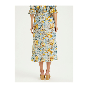 BGN Jupe en viscose à volants imprimée pour femme S23S540 - Product Image 6