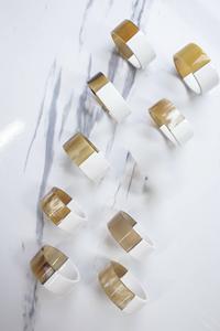 Servilleteros de Cuerno de Búfalo, Porta Servilletas Redondos para Hoteles de Lujo, Restaurantes y Mesas de Boda, Alta Calidad - Product Image 3