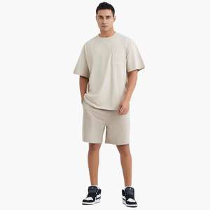 Venta al por mayor de encargo de alta calidad ropa de verano de algodón de cuello redondo de manga corta para Hombre Camisetas High Street Vintage camiseta para hombres - Product Image 1