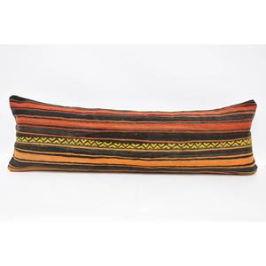 Multicolor Kilim Wool Pillow 16x48 Inch Luxury Fluffy Square Patterned Decorative Cushion Portable 18x18 Inch <b>Bedding</b> - Product Image 1