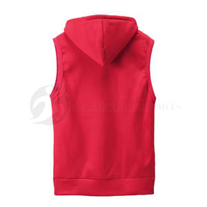Hiver Hommes Pull sans manches Pull à capuche avec cordon de serrage avec coton/polyester Polaire teint uni Coupe-vent Respirant Gym Singlet - Product Image 2