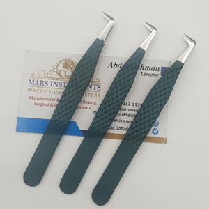 Volume russe personnalisé professionnel pince à épiler d'extension de cils en acier inoxydable marque privée de luxe pointe pointue - Product Image 5