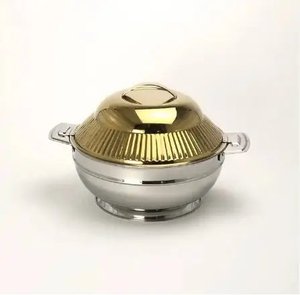 White Coated Stainless Steel <b>Casserole</b> Food Serving Hotpot <b>Dish</b> <b>With</b> <b>Lid</b> Take Away Food Warmer Container Insulated <b>Dish</b> - Product Image 2