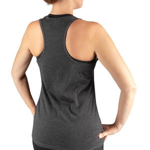Débardeur de sport pour femmes OEM, gris, en coton, t-shirt d'entraînement, étiquette privée disponible - Product Image 1