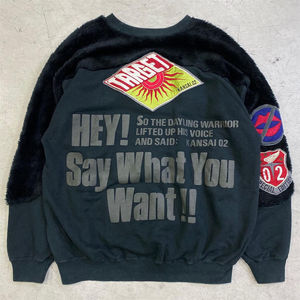 เสื้อสเวตเชิ้ตพิมพ์ลาย/ปักลายกรดแผ่นปะติดไหล่ปล่อยทรงหลวมดีไซน์หรูหราออกแบบได้ตามต้องการ - Product Image 2