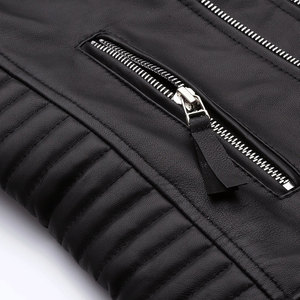 Chaqueta Bomber de Cuero Vintage Personalizable, Cuero Genuino de Primera Calidad para Hombre, Ropa Casual de Invierno, Múltiples Tallas, Cierre Frontal - Product Image 4