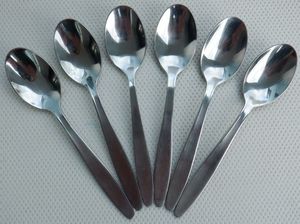 Ensemble de cuillères à dessert en acier inoxydable pour hôtel, vaisselle, cuillère à riz pour enfants, cuillère à soupe, cuillère en acier inoxydable, couverts avec polissage - Product Image 2