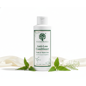 Acondicionador Capilar Anticaída con Ortiga y Perejil 250ml Fórmula Natural Fortalece el Cabello Rizado Italy RedMoringa OEM Marca Privada - Product Image 1