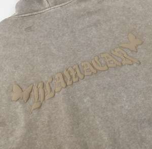 Sweat-shirt à capuche ample unisexe style streetwear avec patch personnalisé, fabrication usine, pour couple - Product Image 4