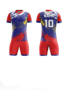 Kits de camisetas de fútbol de uniforme de fútbol de alta calidad 100% poliéster sublimación fábrica al por mayor ropa de fútbol camiseta de fútbol - Product Image 3