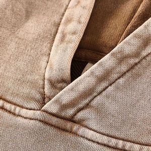 2025 Unisex de gran tamaño lavado ácido Sudadera con capucha 100% algodón puro transpirable diseño de hombro caído para hombres talla XS y talla grande - Product Image 3