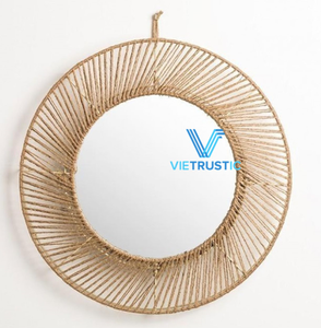 Vietrustic Naturel Style Nouvelle Arrivée Mur Accessoires Seagrass Jute Miroir pour Ménage Salon Décor - Product Image 2